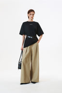 LOGO EMBROIDERY OVERSIZE TOP IN BLACK image 9