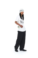 LOGO JACQUARD SHORT BEANIE IN WHITE image 7