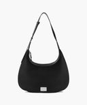 CLASSIC LOGO ROUND SUEDE SHOULDER BAG IN BLACK image 11