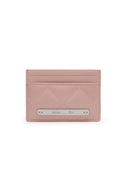 PUFF QUILT CARD WALLET IN PINK image 1