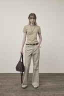 SIDE PINTUCK POINT PANTS IN CHARCOAL GREY image 20