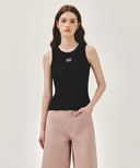 W RIBBON CLASSIC LOGO SLEEVELESS IN BLACK image 11
