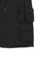 TERRY UTILITY POCKET BERMUDA PANTS IN BLACK image 4