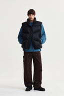 UNBALANCE QUILTED DOWN VEST FOR MEN IN BLACK image 19