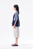 RAW EDGE RAGLAN TOP IN NAVY image 20