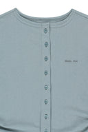 SIDE SHIRRING BUTTON TOP IN LIGHT BLUE image 14