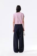 STUD POINT COLOR DENIM PANTS IN NAVY image 8
