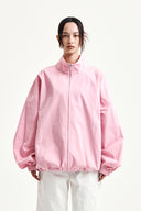 BACK LOGO HIGH NECK JUMPER IN PINK image 18