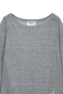 MOHAIR LAYERED KNIT PULLOVER IN LIGHT GRAY image 6