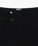 W SKIRT LAYERED DENIM PANTS IN BLACK image 16