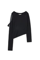 WEAVING LONG SLEEVE TOP IN BLACK image 11