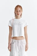 PATTERN ARTWORK LOGO CROP TOP IN WHITE image 11