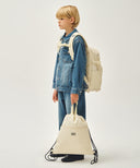 KIDS CLASSIC LOGO BACKPACK IN CREAM image 17