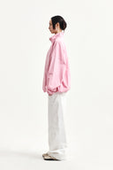 BACK LOGO HIGH NECK JUMPER IN PINK image 7