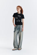 PATCHWORK GRAPHIC PRINTING LOGO TOP IN BLACK image 9