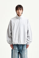 BACK LOGO HIGH NECK JUMPER IN LIGHT GRAY image 11