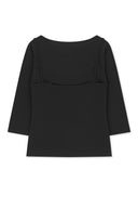 3/4 SLEEVE TOP & TANK LAYERED SET IN BLACK image 4
