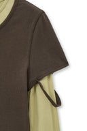 LAYERED POINT SLIM TOP IN BROWN image 14