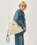 KIDS CLASSIC LOGO BACKPACK IN CREAM image 19