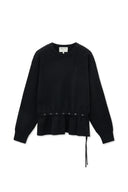 DETACHABLE SKIRT KNIT PULLOVER IN BLACK image 12