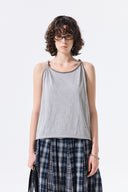 TWIST SHOULDER SLEEVELESS TOP IN GRAY image 11