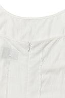 HOOK AND EYE LAYERED LONG DRESS IN IVORY image 18