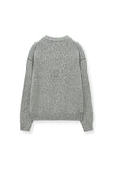 MATIN MIXED YARN KNIT PULLOVER IN GRAY image 15