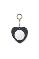 SEOUL LOGO RUBBER MIRROR KEYRING IN BLACK