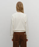 W DOODLE BEAR CROP SWEATSHIRT IN IVORY image 3