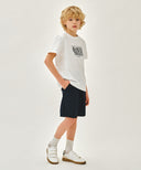 KIDS CLASSIC LOGO TEE IN WHITE image 5
