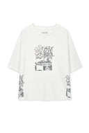 VINTAGE GRAFFITI ARTWORK TOP IN WHITE image 1