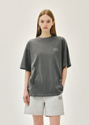 OUTLINE CLASSIC LOGO OVERSIZED DYEING TEE IN LIGHT BLUE image 2