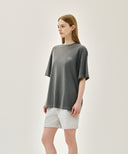 OUTLINE CLASSIC LOGO OVERSIZED DYEING TEE IN LIGHT BLUE image 7