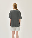 OUTLINE CLASSIC LOGO OVERSIZED DYEING TEE IN LIGHT BLUE image 8