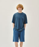 OUTLINE CLASSIC LOGO OVERSIZED DYEING TEE IN LIGHT BLUE image 17