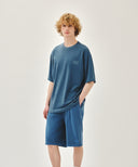 OUTLINE CLASSIC LOGO OVERSIZED DYEING TEE IN LIGHT BLUE image 19