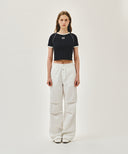 W AEROCOOL SMALL CLASSIC LOGO SLIM RINGER TEE IN NAVY