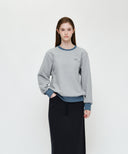 SMALL CLASSIC LOGO EMBROIDERY SWEATSHIRT IN HEATHER GREY