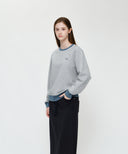 SMALL CLASSIC LOGO EMBROIDERY SWEATSHIRT IN HEATHER GREY