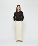 W CLASSIC LOGO SWEATSHIRT IN BROWN