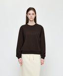 W CLASSIC LOGO SWEATSHIRT IN BROWN