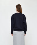 SMALL CLASSIC LOGO EMBROIDERY SWEATSHIRT IN NAVY