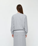 W CLASSIC LOGO SWEATSHIRT IN HEATHER GRAY
