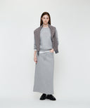 W CLASSIC LOGO SWEATSHIRT IN HEATHER GRAY