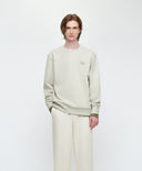 SMALL CLASSIC LOGO EMBROIDERY SWEATSHIRT IN OATMEAL
