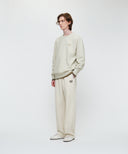 SMALL CLASSIC LOGO EMBROIDERY SWEATSHIRT IN OATMEAL
