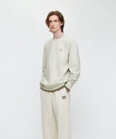 SMALL CLASSIC LOGO EMBROIDERY SWEATSHIRT IN OATMEAL