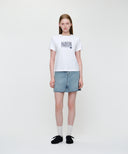 W STAMP CLASSIC LOGO TEE IN WHITE