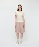 W CLASSIC LOGO RINGER TEE IN IVORY