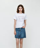 W SWAN GRAPHIC TEE IN WHITE